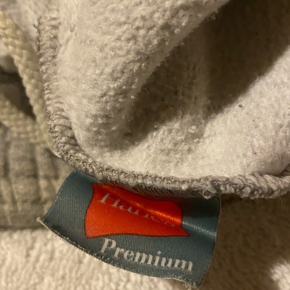 Hanes Premium Sweatpants Adult Medium Gray Paint Stained - Picture 6 of 6